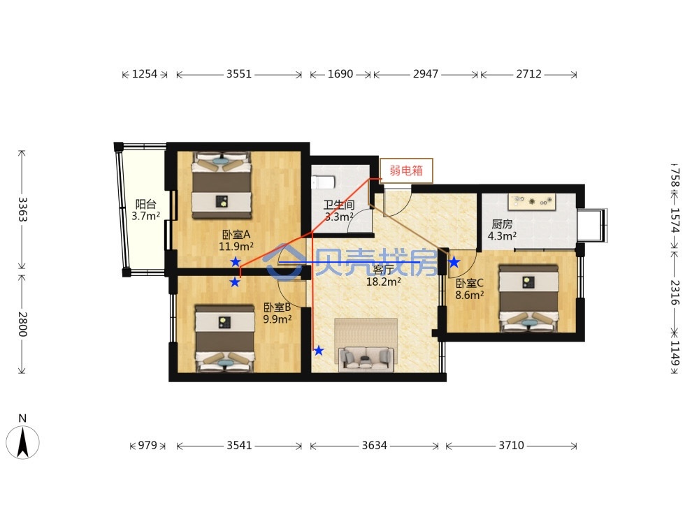 new network cable installation drawing